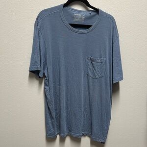 Faherty Men's Slate Blue Short Sleeve Tee - Size XL